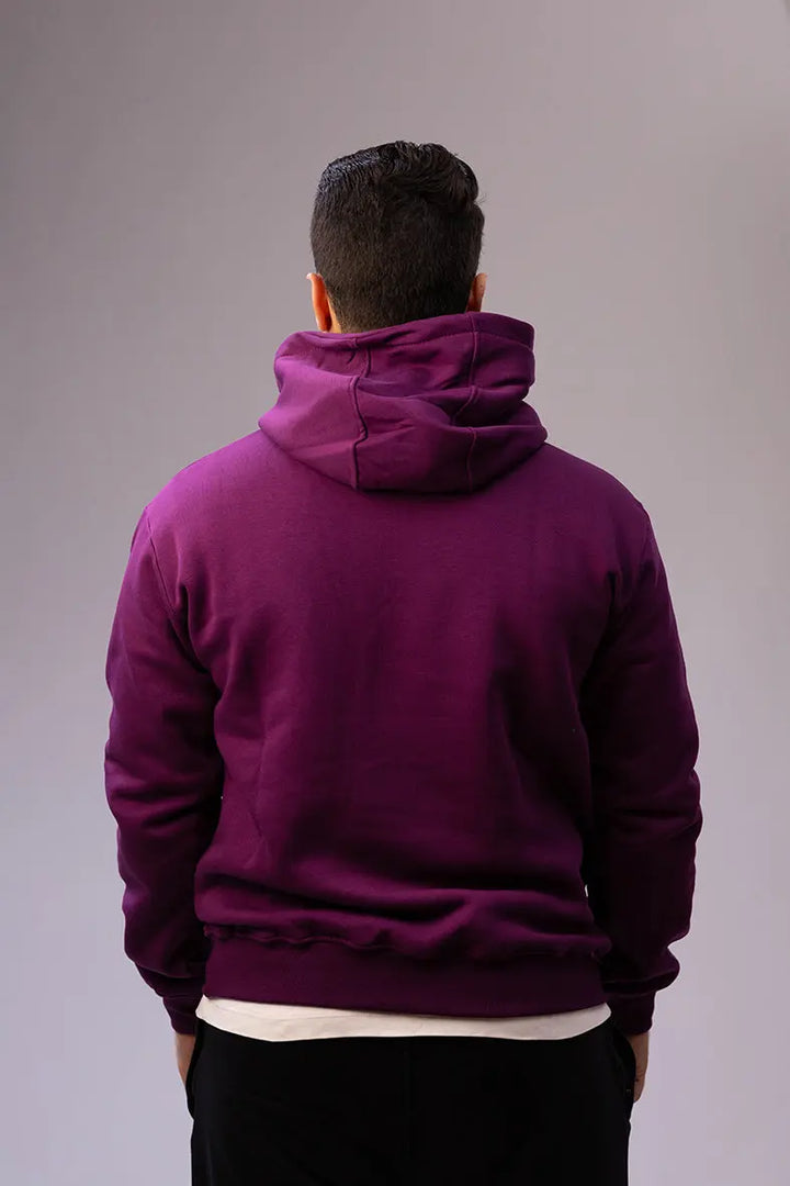 Side view of Nine Store pullover hoodie, casual streetwear style