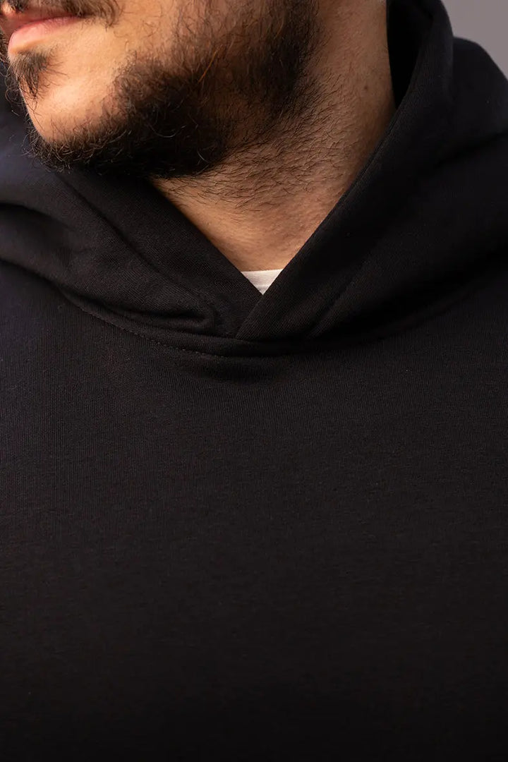 Side view of Nine Store pullover hoodie, casual streetwear style